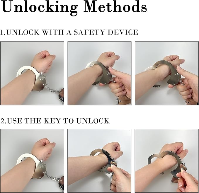 Toy Handcuffs with Keys, Stage Dress Up Accessory for Kids