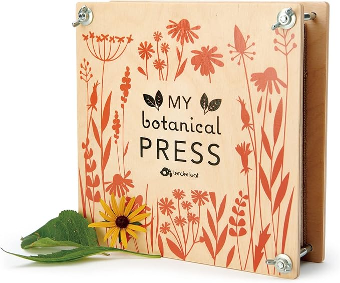 Tender Leaf Toys - My Botanical Press - 8.3 x 8.3 Inch 10 Layers Flower Press, DIY Dried and Preserved Flowers and Leaves, Plants Art & Crafts kit - Age 3+