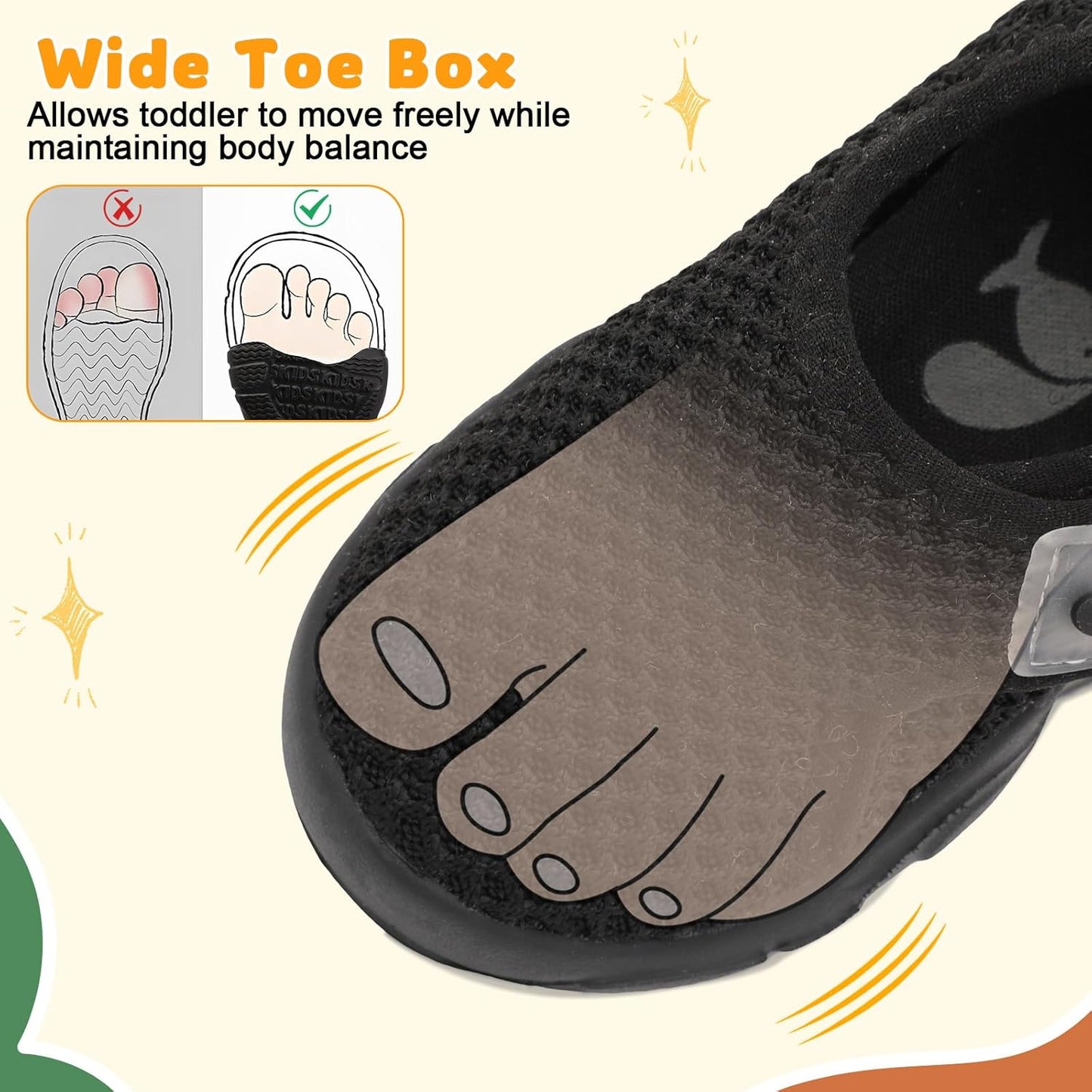 FEETCITY Baby Shoes Boys Girls First Walking Shoes Infant Sneakers Lightweight Slip On Shoe