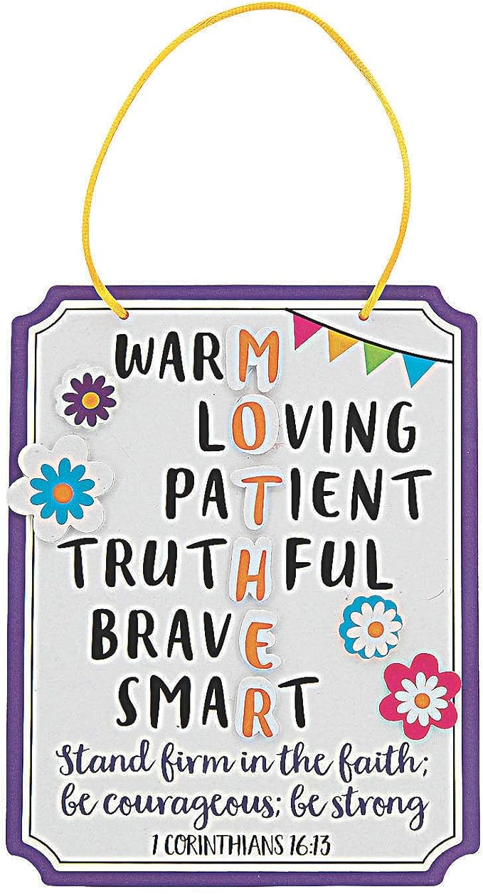 Mother’s Day Sign with Verse Craft Kit - Craft Kits - 12 Pieces