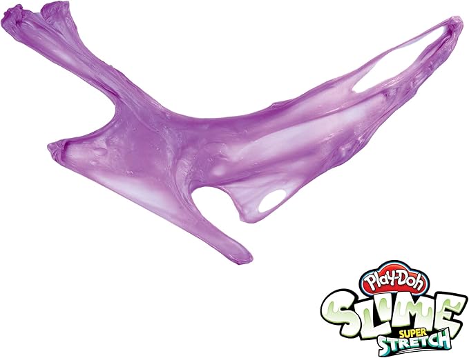 Play-Doh Slime Super Stretch 2-Pack for Kids 3 Years and Up - Purple and Blue