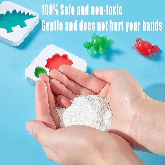 Nipaqohi Magic Water Elf Toy Kit, 4 Colors Aqua Fairy Water Gel Kit with 4 Sea Creature Molds, Birthday Gifts, Arts & Crafts DIY Water Elf Kit for Kids - 100ml/3.5 fl oz