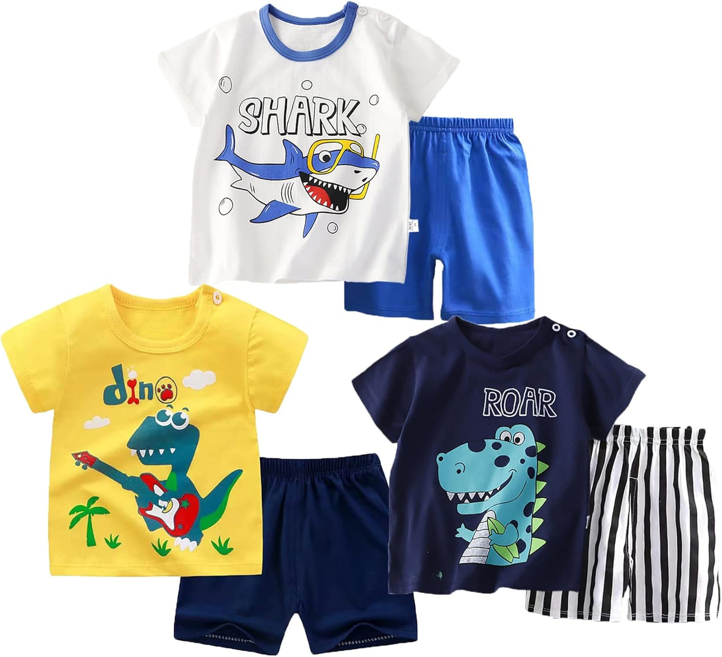 Toddler Baby Boy Clothes for 2t 3t Boys Cute Summer Short Sleeve T-Shirt Tops Shorts Clothes Sets Baby Boy Outfits