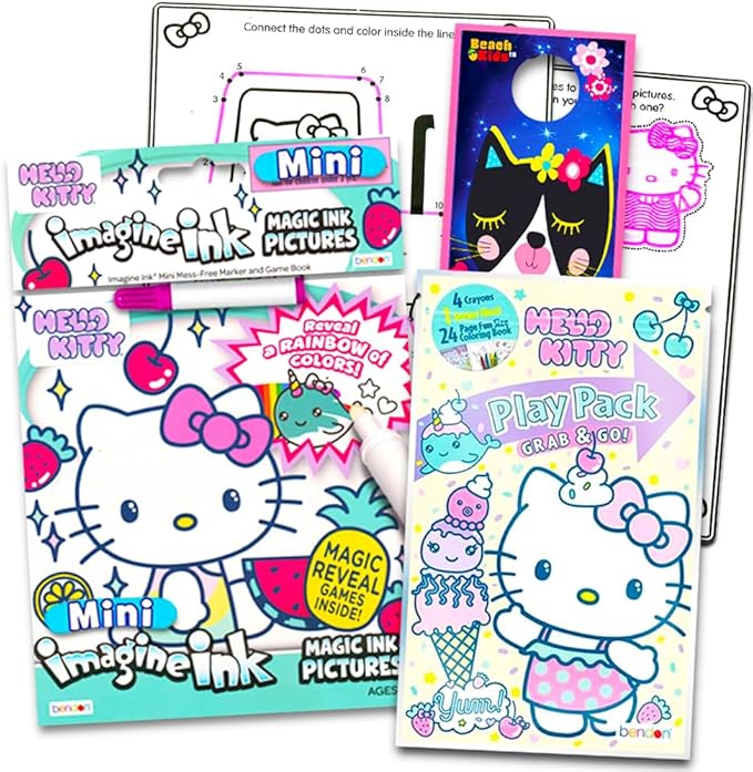Hello Kitty Imagine Ink Book for Kids - Mess-Free Coloring Booklet with Magic Pen