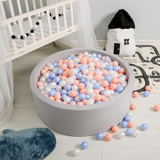 GOGOSO Ball Pit Balls for Toddles, Kids Plastic Balls for BallPit, Pool, Baby Party Accessories, Birthday Decoration 50 100 200 500 1000