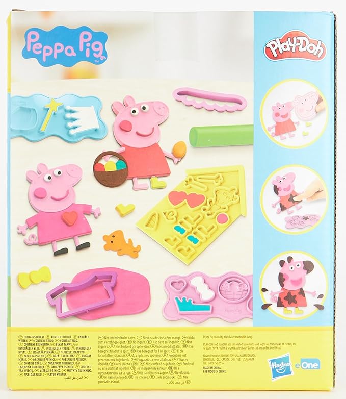 Play-Doh Peppa Pig Stylin' Set, Peppa Pig Playset with 9 Cans and 11 Tools, Peppa Pig Toys for 3 Year Old Girls and Boys and Up