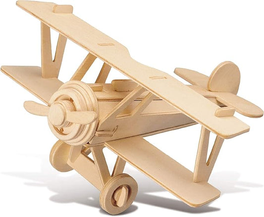 Puzzle 3D Nieuport 17 Airplane Model Puzzle - Wooden Airplane Toy Model Construction Kit, Educational Wooden Airplane Model Kit for Kids and Adults, Cool Plane Construction Puzzle Toy - 30 Pc/Pack