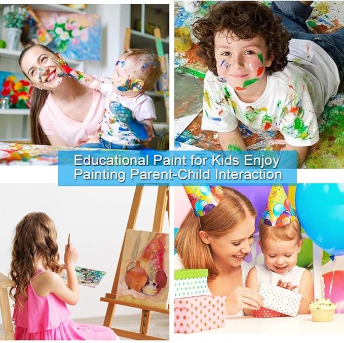 Elftoyer Paint by Numbers for Kids & Adults & Beginner, DIY Canvas Painting Gift Kits for Home Decoration - Colorful Dinosaurs 16 x 20 inch (Without Framed)