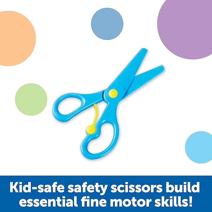 Learning Resources Trace Ace Scissor Skills Set - 7 Pieces, Ages 3+ Toddler Learning Supplies, Homeschool and Classroom Activities, Fine Motor Tools for Toddlers