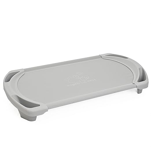 Children’s Factory SpaceLine Nap Cots, Kids Daycare and Preschool Sleeping Cot, Toddler Size, Gray