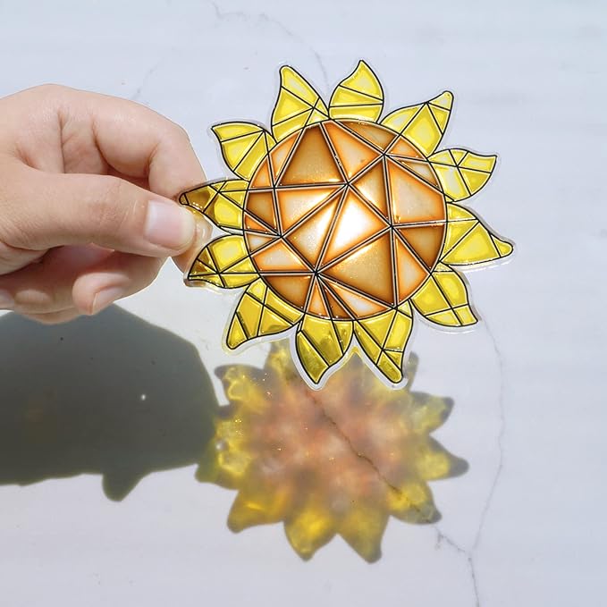 Winlyn 33 Sets Fall Leaf Pumpkin Acorn Sunflower Suncatchers Ornaments Decorations DIY Window Paint Art Suncatchers Craft Kits Autumn Sun Catchers for Kids Classroom Activity Thanksgiving Art Project