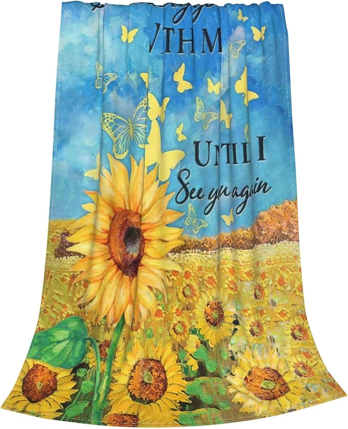 Sunflower Blanket Sunflower Gifts for Women Throw Blanket Bedding Decor Sunflower Decorations Plush Lightweight Warm Soft Thick Flannel Fleece Blanket for Bed Office Sofa Couch 60"X80"