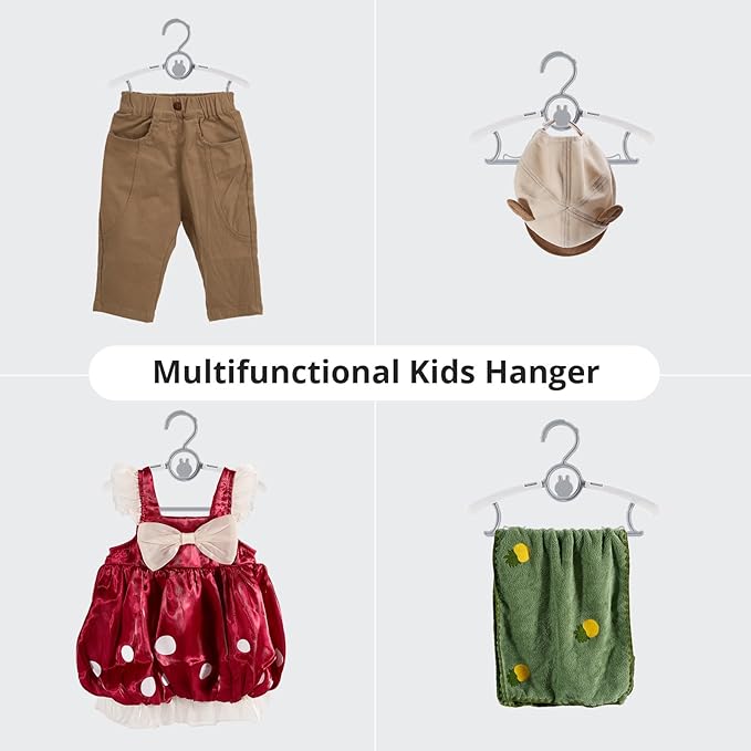 Adjustable Plastic Baby Hangers for Closet, Hanger for Baby Children Clothes, Suitable for Infant Toddlers Nursery Kids 11.4" Clothes Hangers 20Pack(Mix Colors)