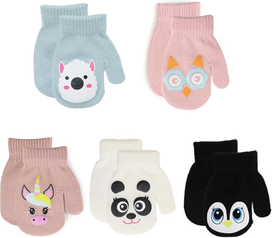 Baby Winter Mittens Toddler Stretch Knit Gloves Magic Warm Glove for Baby Boys Girls