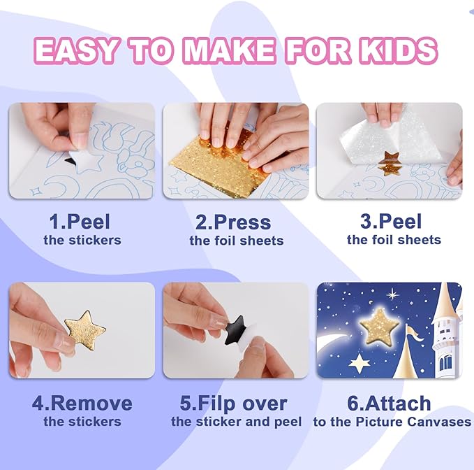CVVDOOK 170 Foam Stickers Foil Art Fun Toys,Arts and Crafts Activity for Kids,12 Wonderful Themes: Princesses, Castles, Lighthouses, Sea, Sports, Sky,etc.Birthday or Christmas Gifts for Children