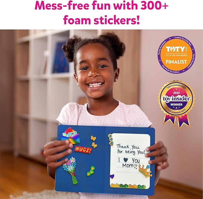 Skillmatics Art & Craft Activity - Foil Fun Card Making Set, No Mess Art for Kids, Craft Kits & Supplies, DIY Creative Activity, Valentine's Day Gifts for Girls & Boys Ages 4, 5, 6, 7, 8, 9