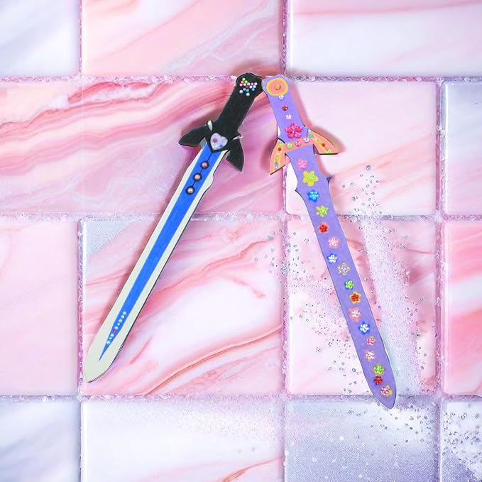 Wooden sword Ninja Pirate Style Toy Sword, Unfinished Wooden Crafts, DIY Crafts Painting Set, kids Ninja, Warrior, Viking kids Role Playing, Games, Parties (5pack) (Wooden sword), m-021