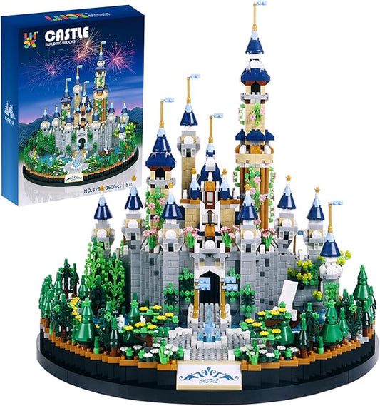 Castle Building Blocks kit, (3600pcs) Princess Castle Toys Playset for Adult, Medieval Fairytale Castle Model,Collectible Mini Blocks Castle Building Set for Women and Girls 10 12 14+
