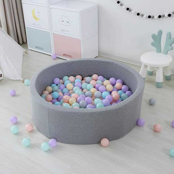 GOGOSO Ball Pit Balls 100pcs 2.15inch for Toddlers Baby - Muti-Color Plastic Balls for Ball Pit Play Tent Playhouse Pool Birthday Party Decoration