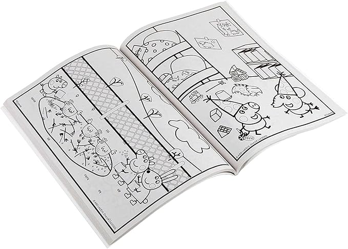 CRAYOLA Coloring Book, 48 Pages, Peppa Pig Art Scenes, White Paper, for Coloring