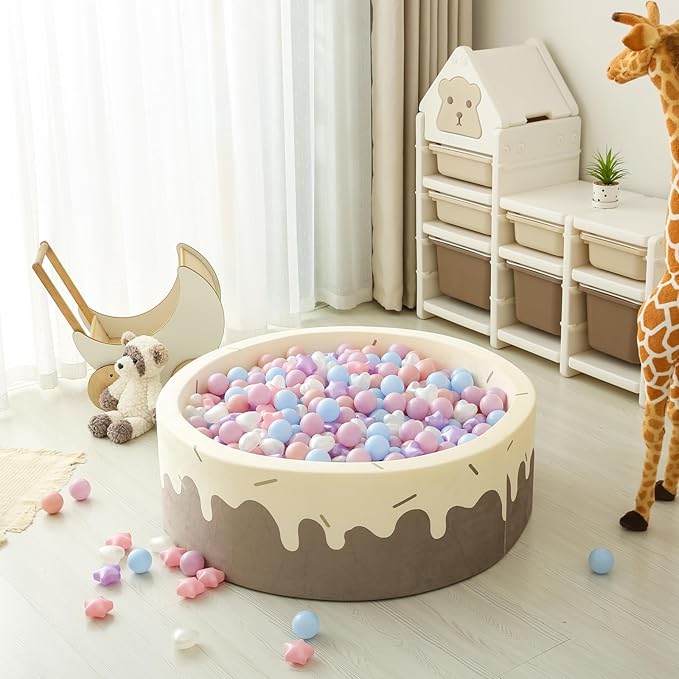 GOGOSO Ball Pit Balls,Plastics Balls for Ball Pit, Stars Hearts Shape for PastelBall for Toddlers Kids