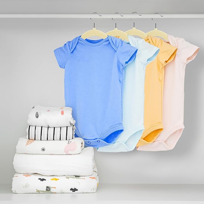 Utopia Home Kids Hangers Velvet (60 Pack) - 11 Inch Durable Baby Hangers for Closet - Perfect for Toddler & Non Slip for Everyday Use (Ivory)