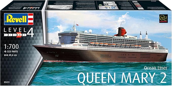 Revell 05231 Ocean Liner Queen Mary 2 1:700 Scale Unbuilt/Unpainted Plastic Model Kit