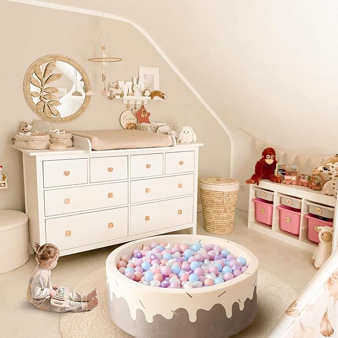 GOGOSO Ball Pit Balls,Plastics Balls for Ball Pit, Stars Hearts Shape for PastelBall for Toddlers Kids