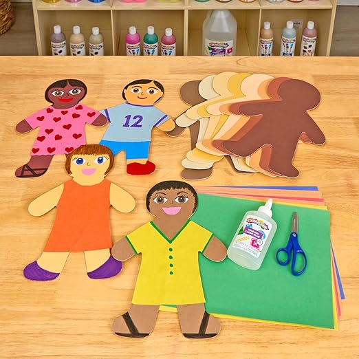 Colorations Multicultural Big People Shapes Set of 24, Multicultural Glossy Card, Skin Color Paper, Kids Around The World, Cardboard People, People Shapes, Multicultural, Diversity