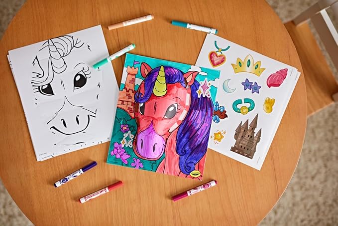 Crayola POPs 3D Kids Art Set, Mystical, Coloring Book Alternative, Gift for Girls & Boys, Ages 5+