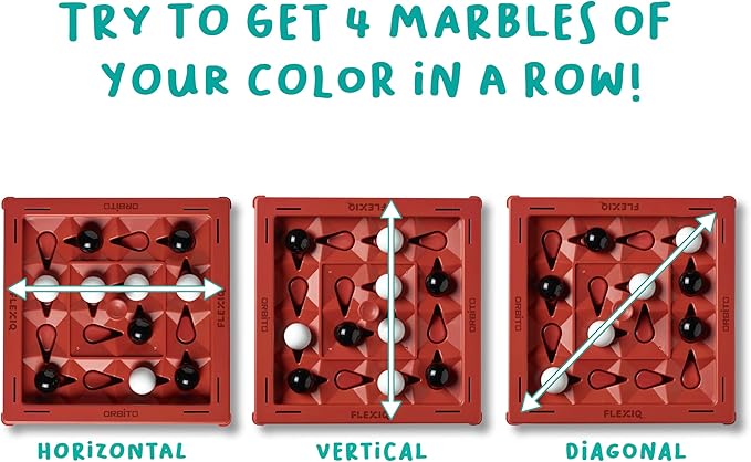 Orbito Board Game - Strategy Game for Kids and Adults, Games for Kids 7+, 2 Player Strategy Board Games and Fidgets for Kids by FlexiQ