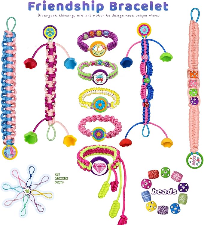 Friendship Bracelet Making Kit for Girls Age 6-12 | DIY Arts and Crafts for Kids | Christmas Birthday Gifts Ideas for Girl 7 8 9 10 11 Years Old | Popular Stocking Stuffers Toys Bulk Set (169PCS)
