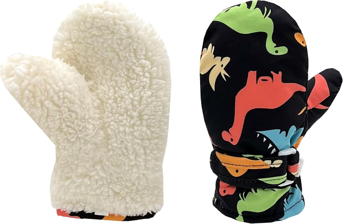 Toddler Gloves Kids Mittens Winter Warm Lined Fleece Gloves Waterproof Snow Baby Mitten for Boys Girls