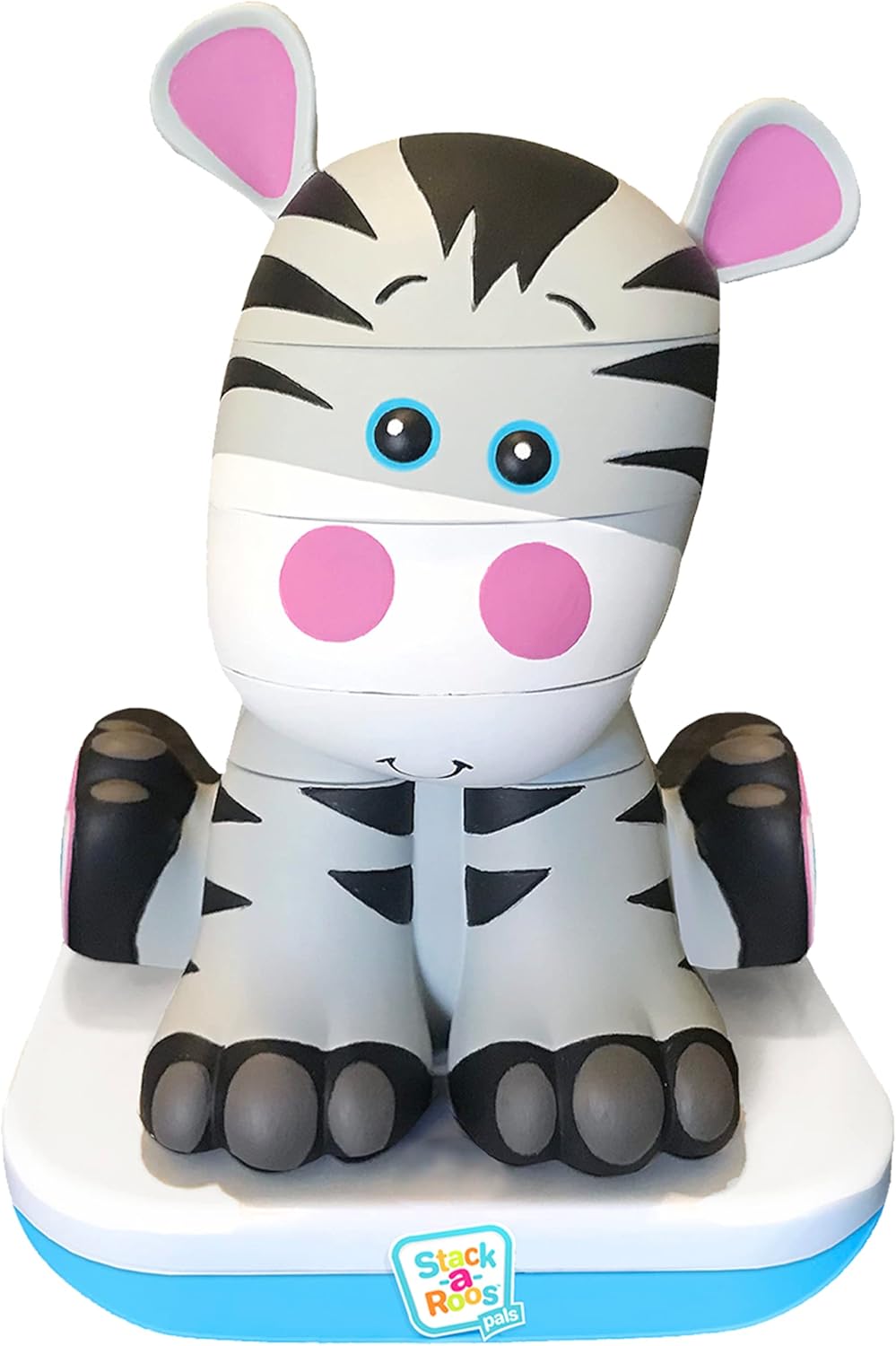 Stack-a-Roos Baby Zebra by Salus Brands - Animal Stacking Toy, Educational Early Learning Toy for Infants Babies Toddlers, Age 12+ Months - Great Baby Gifts, STEM