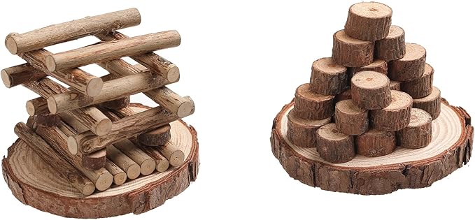 LAZACA Wood Craft Kits DIY for Kids Ages 5-20 Wooden Art Paint Bulk Crafts Garden Playset Loose Parts Play Materials L/21X17X4cm