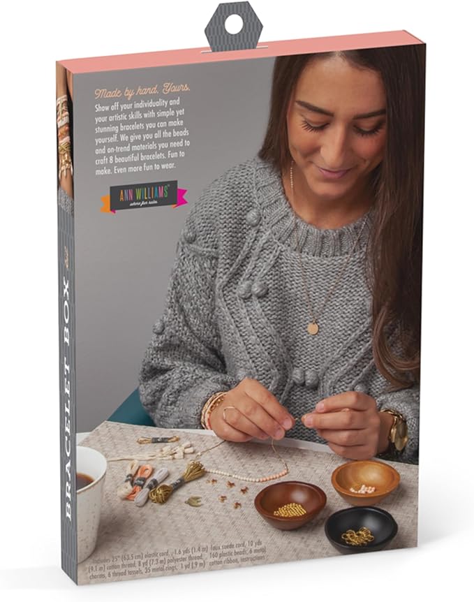 Craft Crush Bracelet Making Kit - Friendship Bracelet Kit, Jewelry Making Supplies, Arts and Crafts, Friendship Bracelets, Bracelets for Teen Girls, Makes 8 Friendship Bracelets, Ages 13+