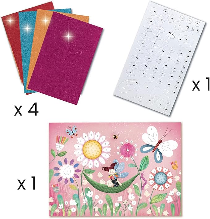 DJECO Fairy Craft Kit - Paint, Draw, Build & More for Home, School or Gifts - Fun & Creative for Family & Friends, Educational Art Craft Kit, Multi- Activitiy for Kids 6+ - Medium