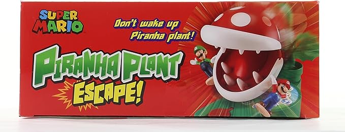 Super Mario Piranha Plant Escape! - Tabletop Action Game for Ages 4+ with 2 Collectible Super Mario Action Figures