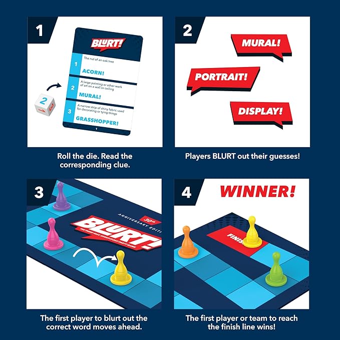 Educational Insights Blurt! The Think-Fast, Shout-It Party Game - Board Games for Adult and Kids Ages 7+, Perfect for Kids and Family Game Night