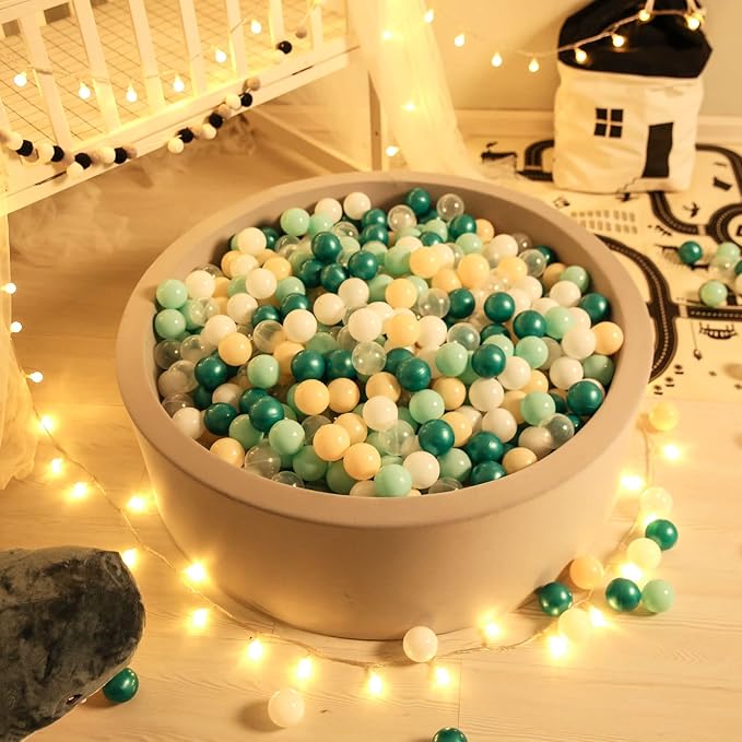 GOGOSO Green Ball Pit Balls for Babies Ball Pit Kids Play Tents, Children Toddlers Plastic Pool Balls for Room &Party Decorations, 100 Toys Pool Balls, Green Colors