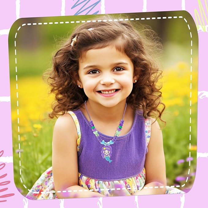 aowenxi Beads Jewelry Making Kits for Girls 4-6, Cute Charms DIY Arts Crafts Gifts Toys for Girls Birthday