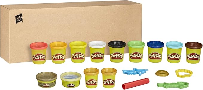 Play-Doh Pirate Theme 13-Pack of Non-Toxic Modeling Compound for Kids 3 Years and Up with 3 Cutter Shapes, Coin Mold, and Roller Tool (Amazon Exclusive)