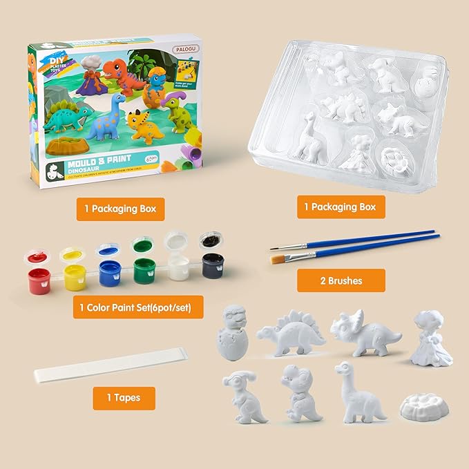 stochastic box Kids Crafts Set,Ceramic Painting Kit,Paint Your Own DIY Ceramic Figurines,Painting Kit DIY Toys Kids