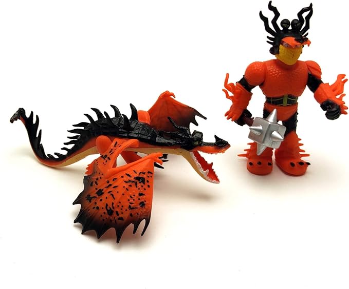 Toysvill Vikings & Dragon Toys Action Figures (Light Fury, Night Fury, Deathgripper, Monstrous Nightmare, Deadly Nadder, Hiccup, Astrid Hofferson, Snotlout Jorgenson) SET 8 PCS