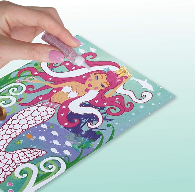 Totally Mermaids Glitter and Foil Art Kit in Keepsake Box to Make, Display and Share