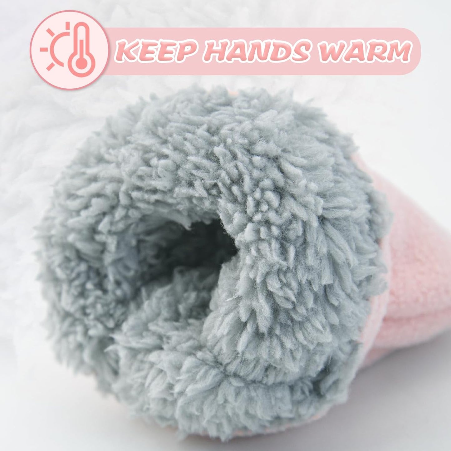 BAVST Baby Toddler Winter Mittens Girls Warm Fleece Lined Gloves Kids Sherpa Lined Mittens for Boys