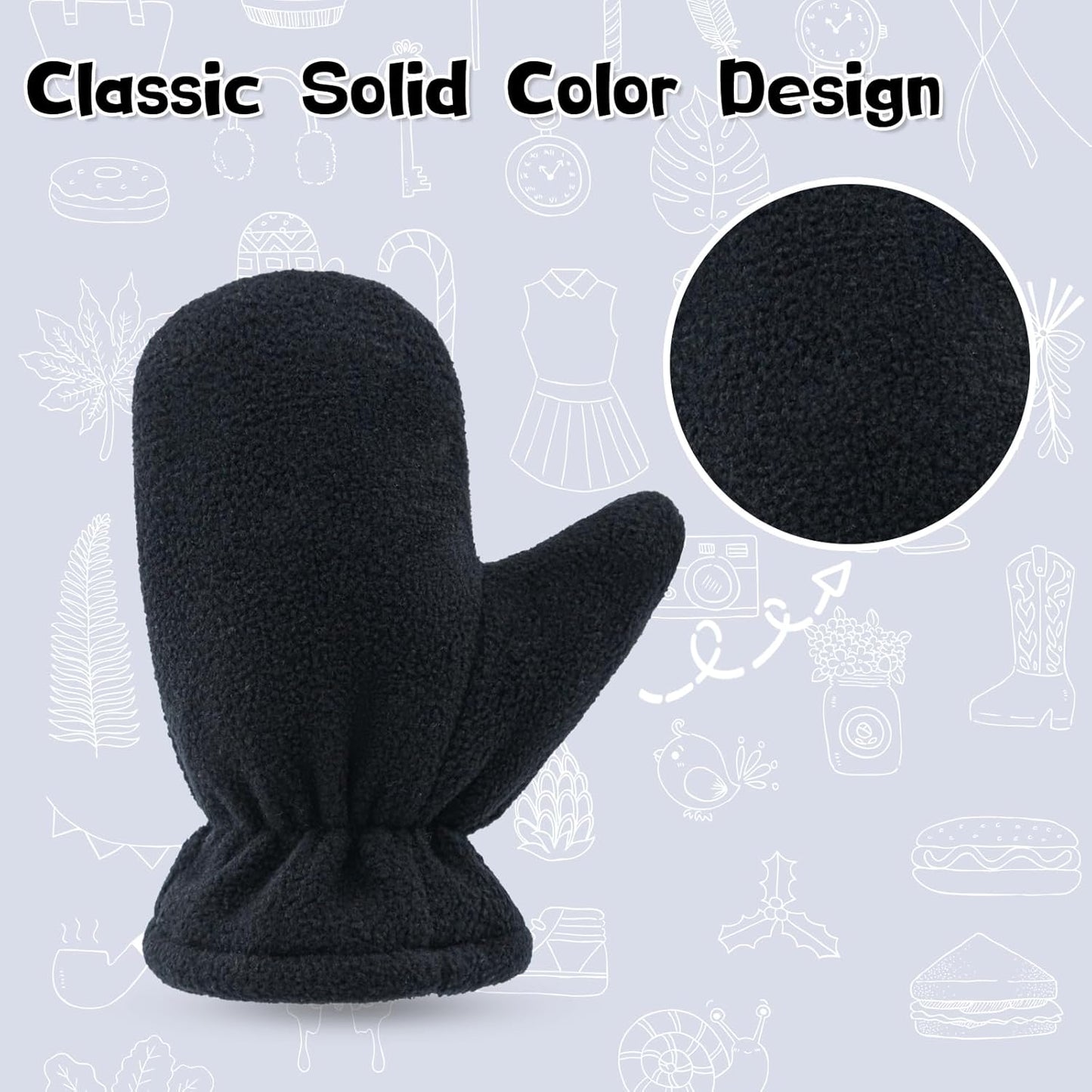 BAVST Baby Toddler Winter Mittens Girls Warm Fleece Lined Gloves Kids Sherpa Lined Mittens for Boys