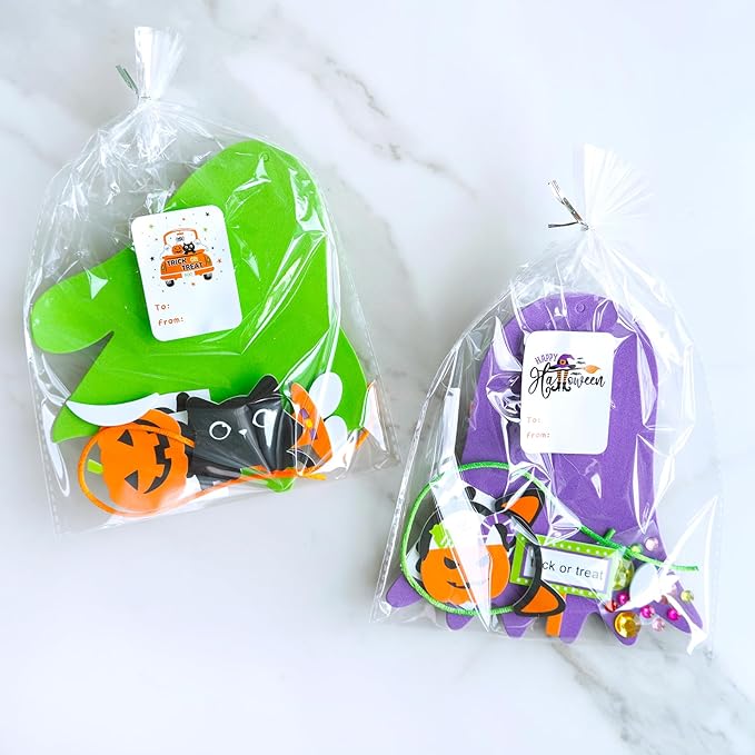 Winlyn 24 Sets Halloween Crafts Fall Crafts DIY Halloween Ghost Tree Ornaments Decorations Craft Kits Foam Ghost Stickers Fall Halloween Arts and Crafts for Kids Party Favors Classroom Art Activities