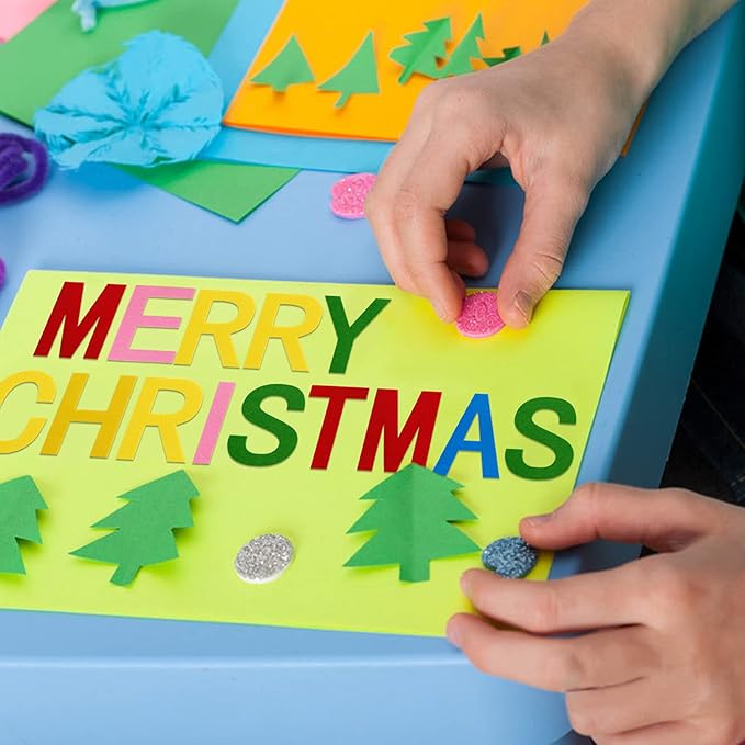 Craftstory Kids Felt-Alphabet Letters for Toddlers Preschool with 78 Pieces ABC Upper Case Letters for Crafts Kits, Montessori Teacher Aide