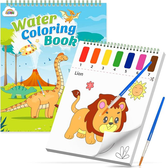 ZMLM Paint with Water Books for Kids - Easter Basket Stuffers Mess Free Coloring Activity for Toddlers - Arts & Crafts Gifts Toys for Valentines Birthday Christmas Boy Girls Ages 4 5 6 7 8(Dinosaurs)
